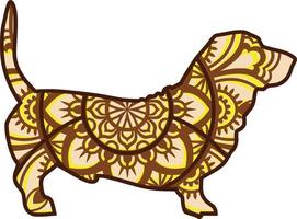 Dachshund dog , design from 4 layers , perfect for laser machine vector