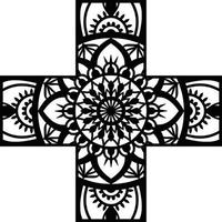 Plus , mandala , design for laser machine vector