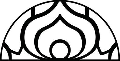 Semicircle , mandala pattern , design element vector
