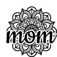 Mom mandala . vector