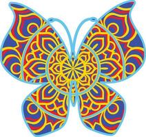 Butterfly , 4 layers, mandala vector