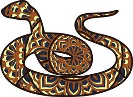 Snake , 4 layers , mandala , perfect for a laser cutter vector