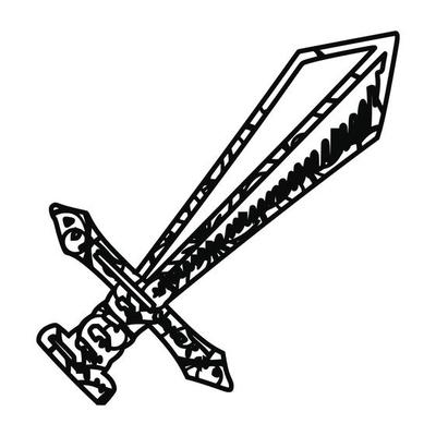 Sword sketch , design element