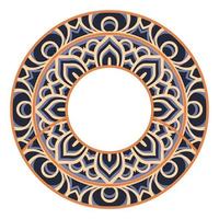 Circle , 4 layers , mandala pattern , design element vector