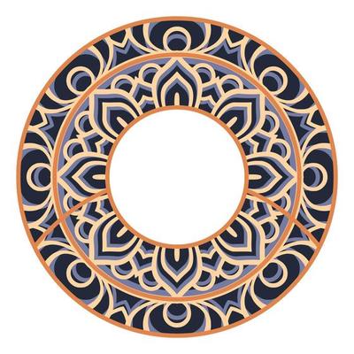 Circle , 4 layers , mandala pattern , design element