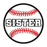 Sister baseball , design element vector