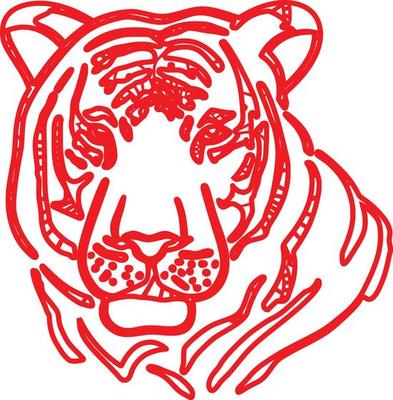 Tiger , design element for tshirt, mugs