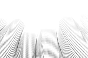 Architecture abstract background with copy space. Line art black and white vector