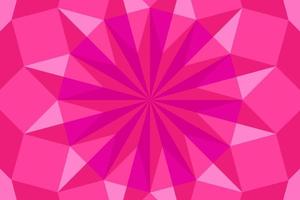 Low poly Geometric star shaped background. Pink Colorful Decorative rosette. Vector illustration