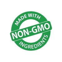 Non GMO percent guarantee stamp vector