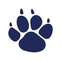 Paw print icon isolated on white vector