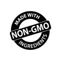 Non GMO percent guarantee stamp vector