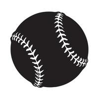 Silhouette of baseball ball Vector illustration