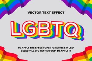 efecto de texto lgbtq totalmente editable vector