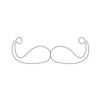 Moustache Mask Cinco de Mayo Element Liniear Illustration For Coloring Pages vector