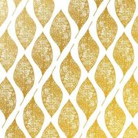 gold leaf print vector pattern on white background