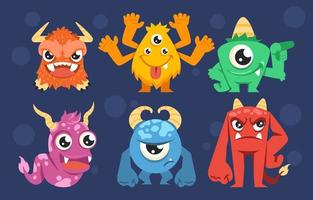 Cool Monsters Character Design vector