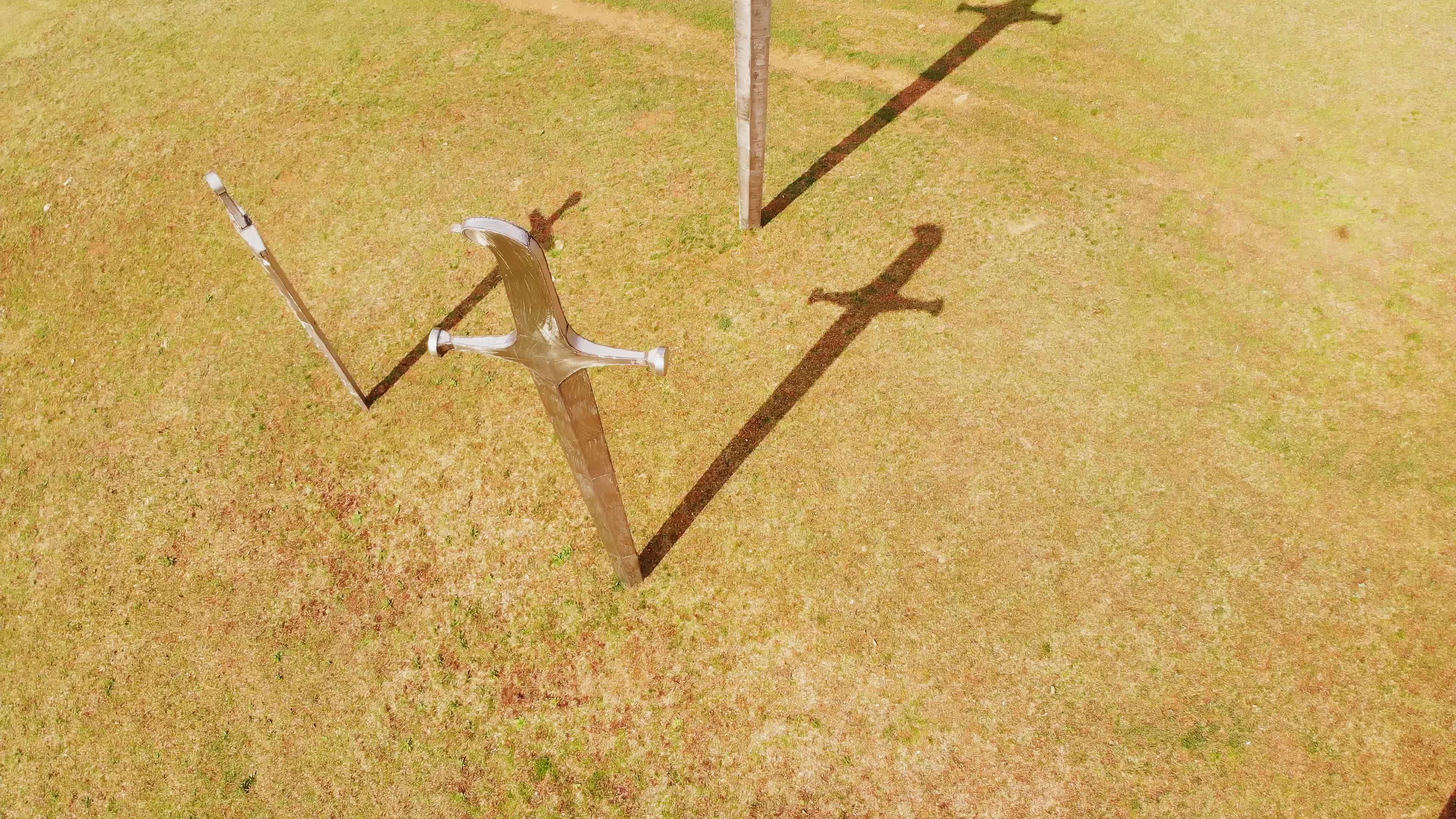 Didgori, 2021 Rising view giant swords in ground. Didgori