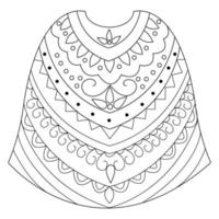 vestido de cinco de mayo para colorear vector