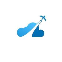 plantilla logo icono nubes viajes vector