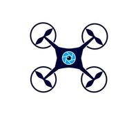 plantilla logo icono drone perfecto marca logo drone vector