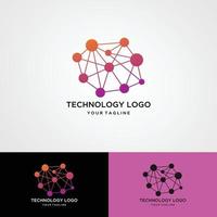 cerebro inteligencia artificial logotipo diseño vektor plantilla gaya lineal. teknologi ai konsep lluvia de ideas logotipo. vector