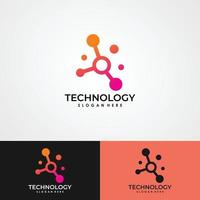 Brain Artificial Intelligence Logo desain vektor Template gaya linear. Teknologi AI konsep Brainstorm Logotype. vector