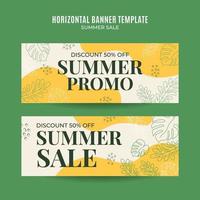 Happy Summer Sale Web Banner for Social Media Horizontal Poster, banner, space area and background vector