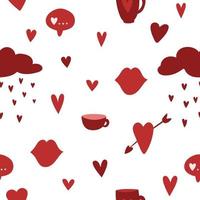 Valentine day seamless pattern. Romantic valentine's day party wrapping paper or fabric template. vector