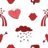 Valentine day seamless pattern. Romantic valentine's day party wrapping paper or fabric template. vector