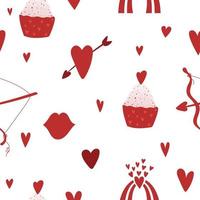 Valentine day seamless pattern. Romantic valentine's day party wrapping paper or fabric template.