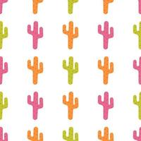 Seamless pattern with cactus. vector