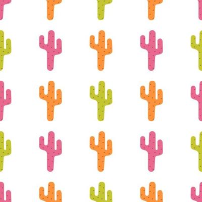 Seamless pattern with cactus.