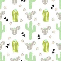 Seamless pattern with cactus. vector