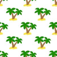 Summer background, seamless pattern, palm trees. vector