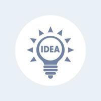 icono de idea aislado en blanco vector