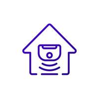 Sensor for home line icon vector
