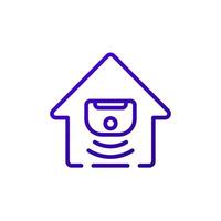 Sensor for home line icon vector