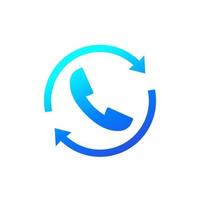 request phone call, callback icon on white vector