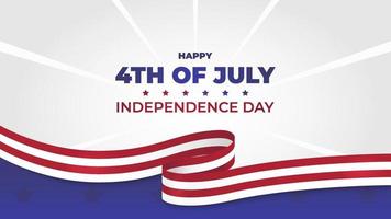 4th of July independence day greeting background vector