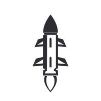 Ballistic missile icon vector