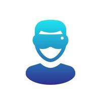 virtual reality glasses icon, scalable logo element vector