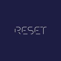 Reset vector logo design, line letters