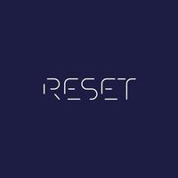 Reset vector logo design, line letters