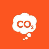 co2, carbon dioxide emission icon vector