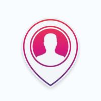 man on pin, marker vector