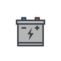 battery icon on white vector