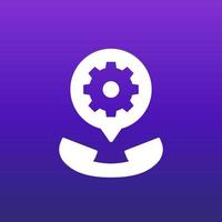 call settings icon for apps and web vector
