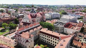 Church Of St. Casimir in Vilnius, Lithuania. Destination Scenic landmarks in Baltic. Old Town Is UNESCO World Heritage. Famous And Popular Place. Church With Royal Crown video