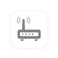 icono de vector de enrutador, ilustración de vector de módem wifi